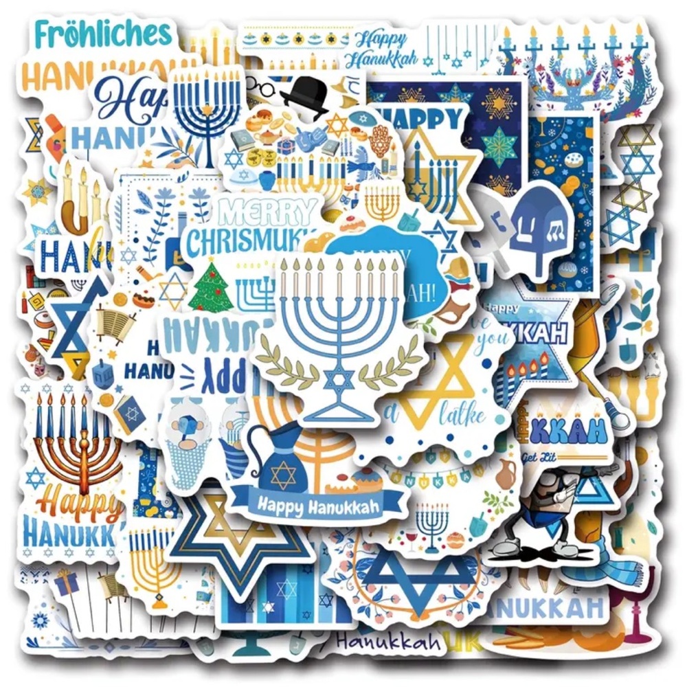 Festive Hanukkah Sticker Collection, NEW, Multicolor - Picture 3 of 6